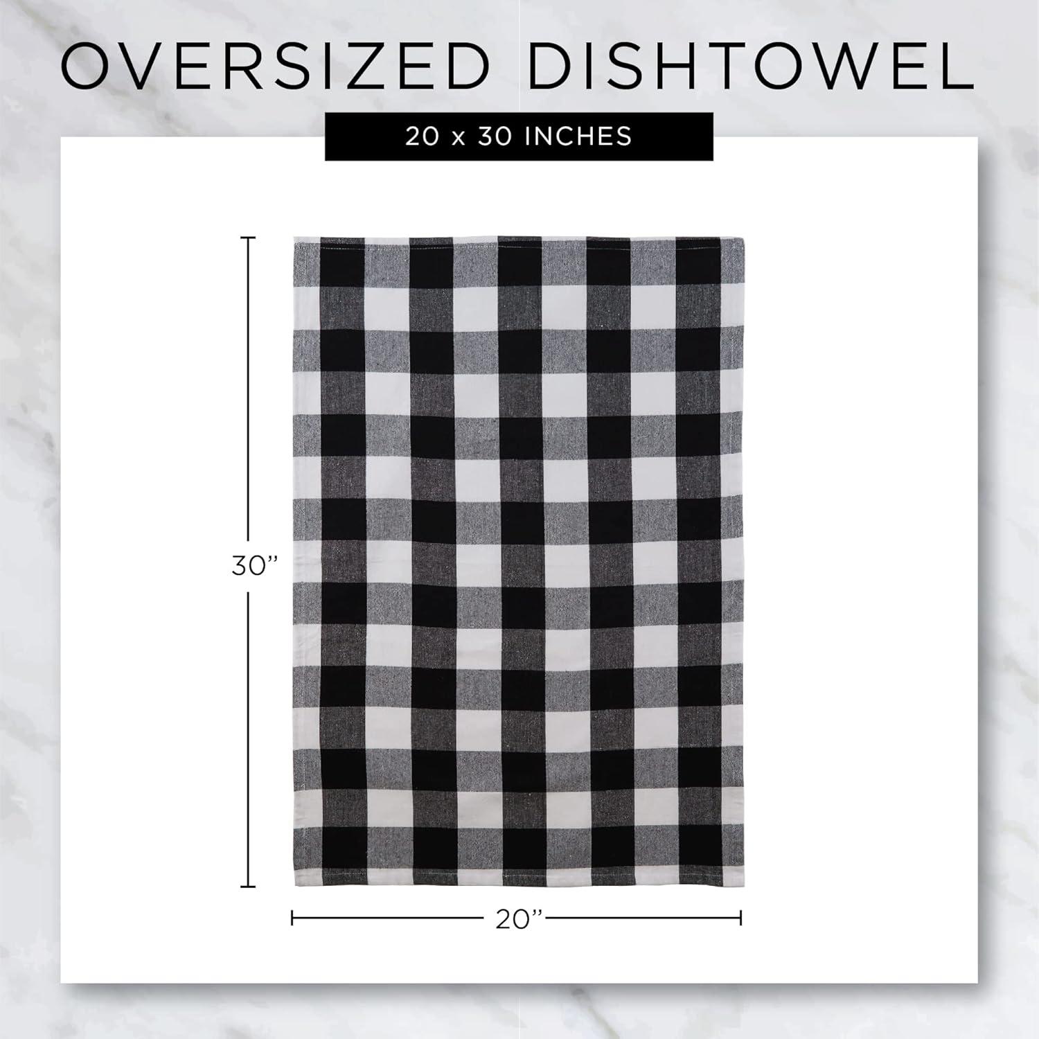 imageDII Gingham Check Kitchen Collection Pink Dishtowel SetGray