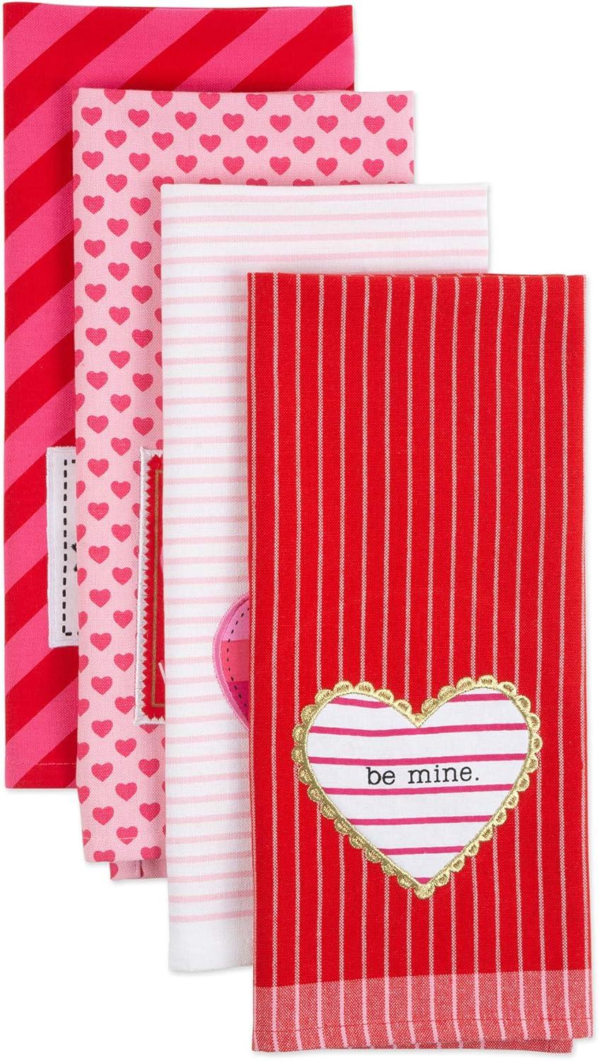 imageDII Valentines Day Collection Kitchen Dishtowel Set 18x28 Embellished Hearts 3 PieceLove
