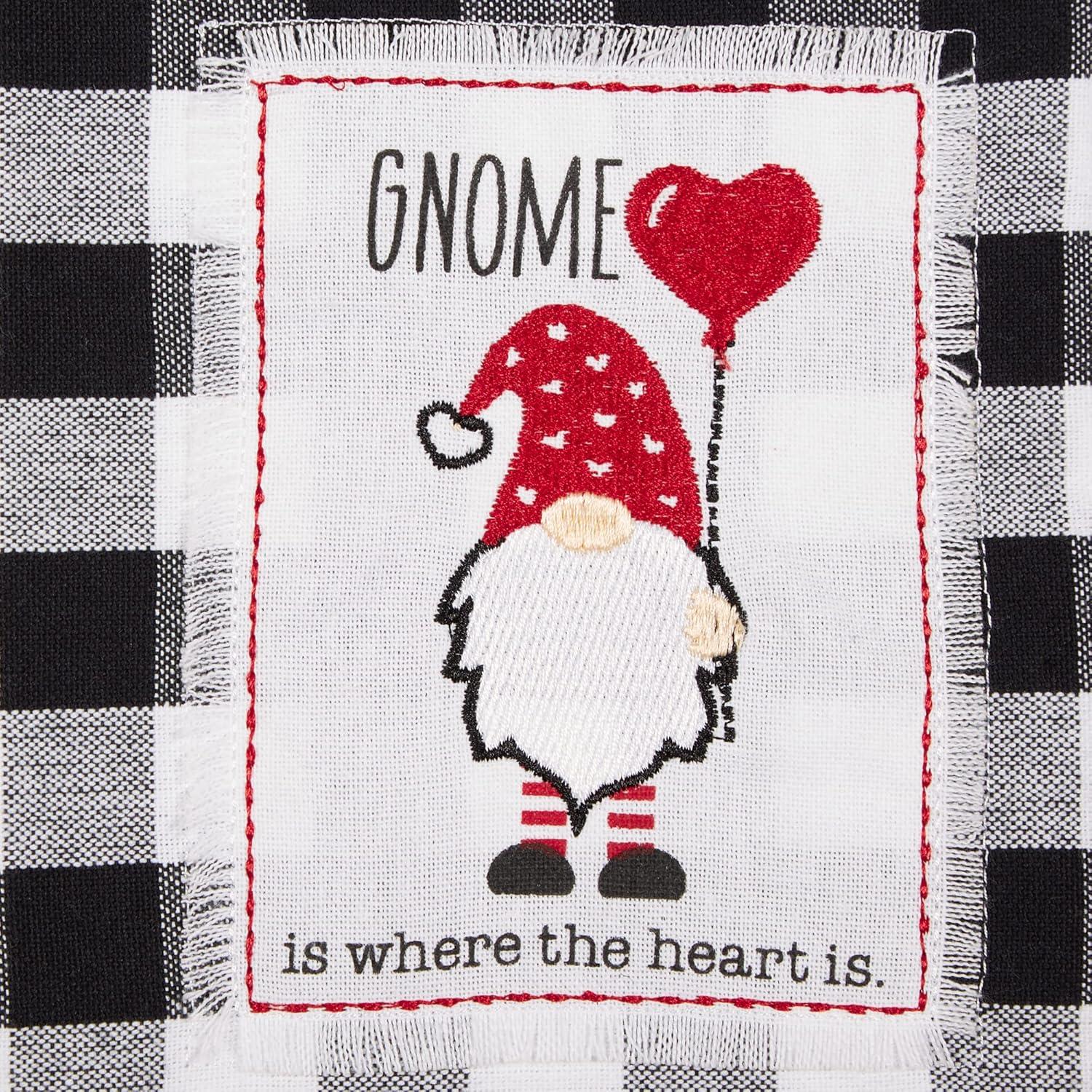imageDII Valentines Day Collection Kitchen Dishtowel Set 18x28 Embellished Hearts 3 PieceLove Grows Here Gingham