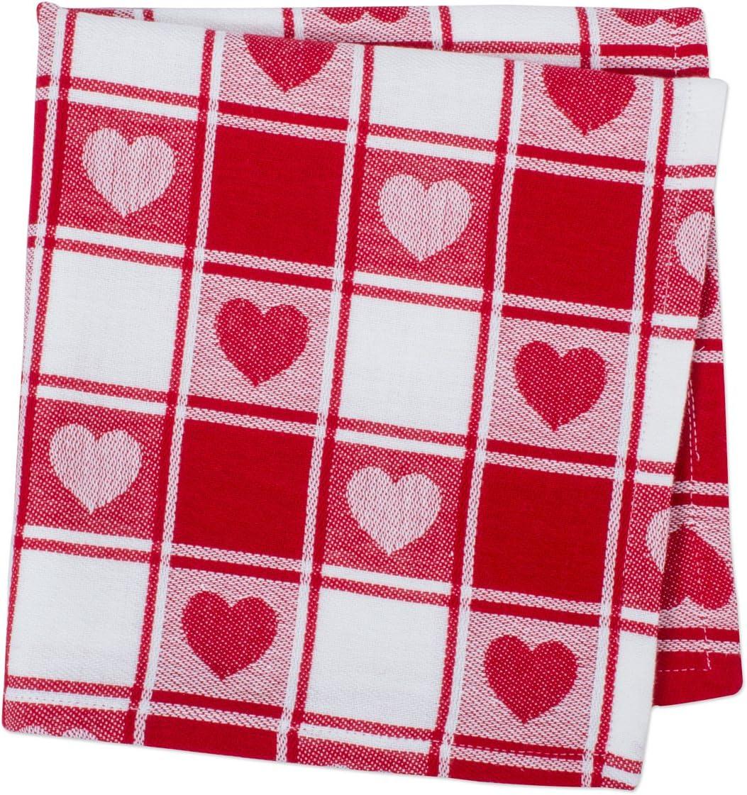imageDII Valentines Day Collection Napkin Set 20x20 Checkered Heart 6 PieceCheckered Heart