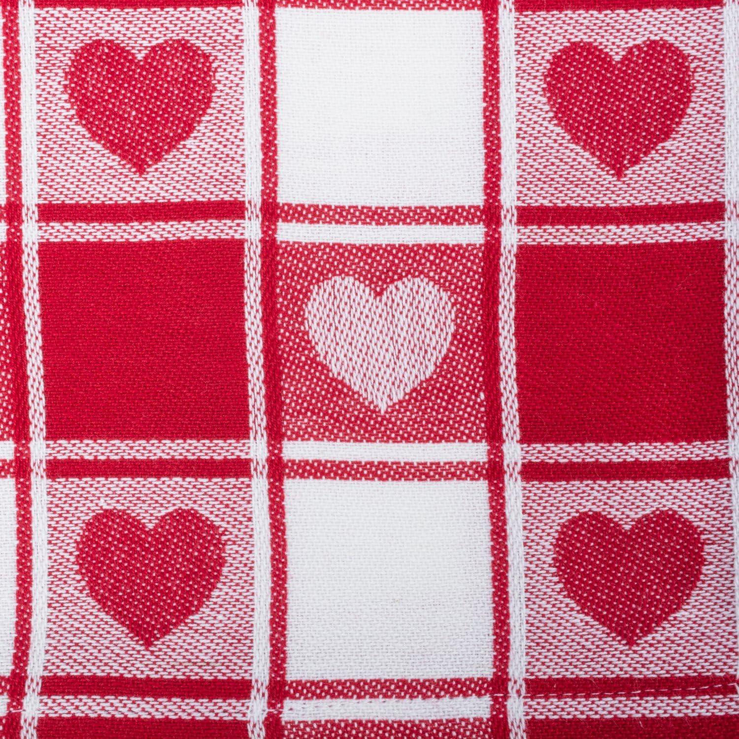 imageDII Valentines Day Collection Napkin Set 20x20 Checkered Heart 6 PieceCheckered Heart