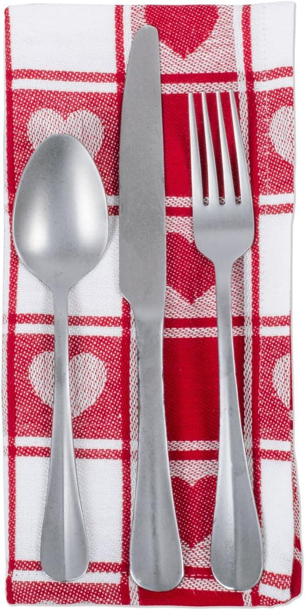 imageDII Valentines Day Collection Napkin Set 20x20 Checkered Heart 6 PieceCheckered Heart