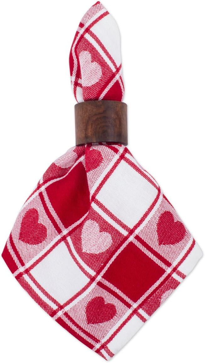 imageDII Valentines Day Collection Napkin Set 20x20 Checkered Heart 6 PieceCheckered Heart