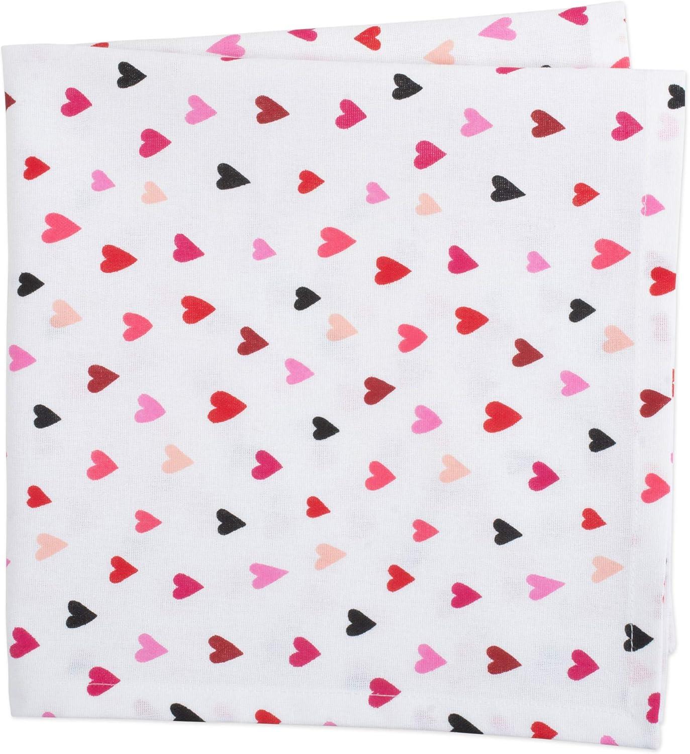 imageDII Valentines Day Collection Napkin Set 20x20 Checkered Heart 6 PieceConfetti Hearts