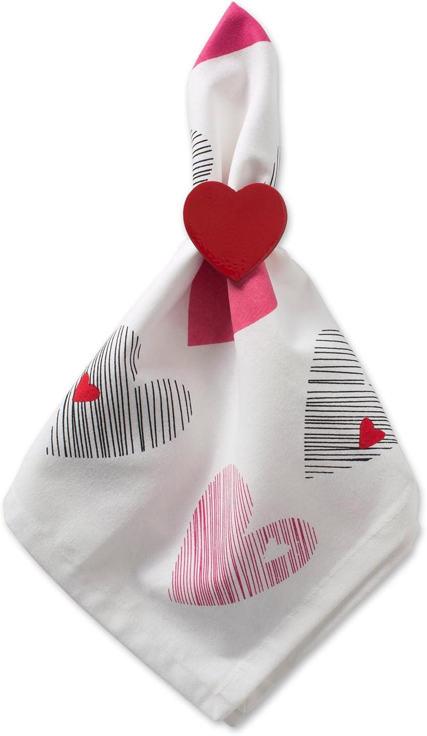 imageDII Valentines Day Collection Napkin Set 20x20 Checkered Heart 6 PieceHearts Collage
