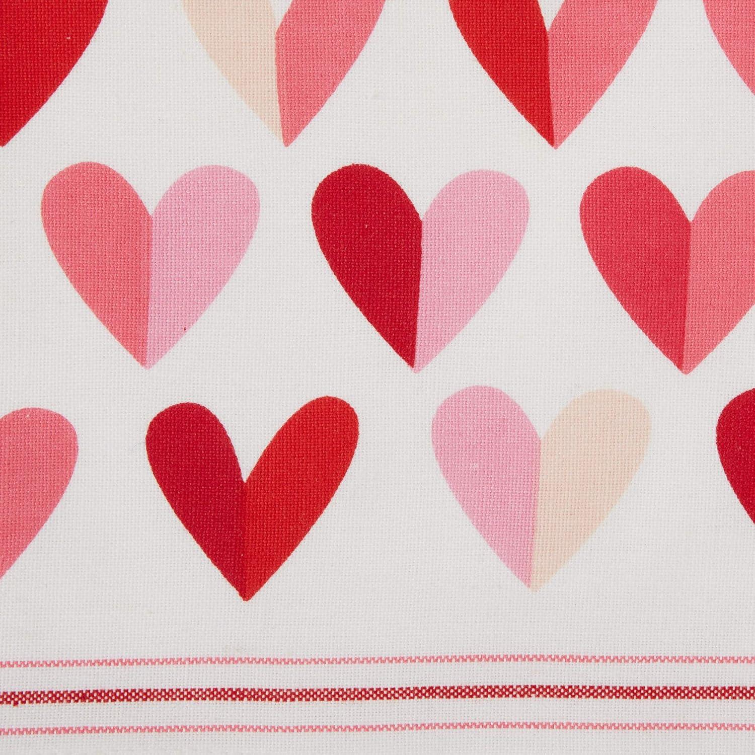 imageDII Valentines Day Collection Napkin Set 20x20 Checkered Heart 6 PieceTwo Hearts