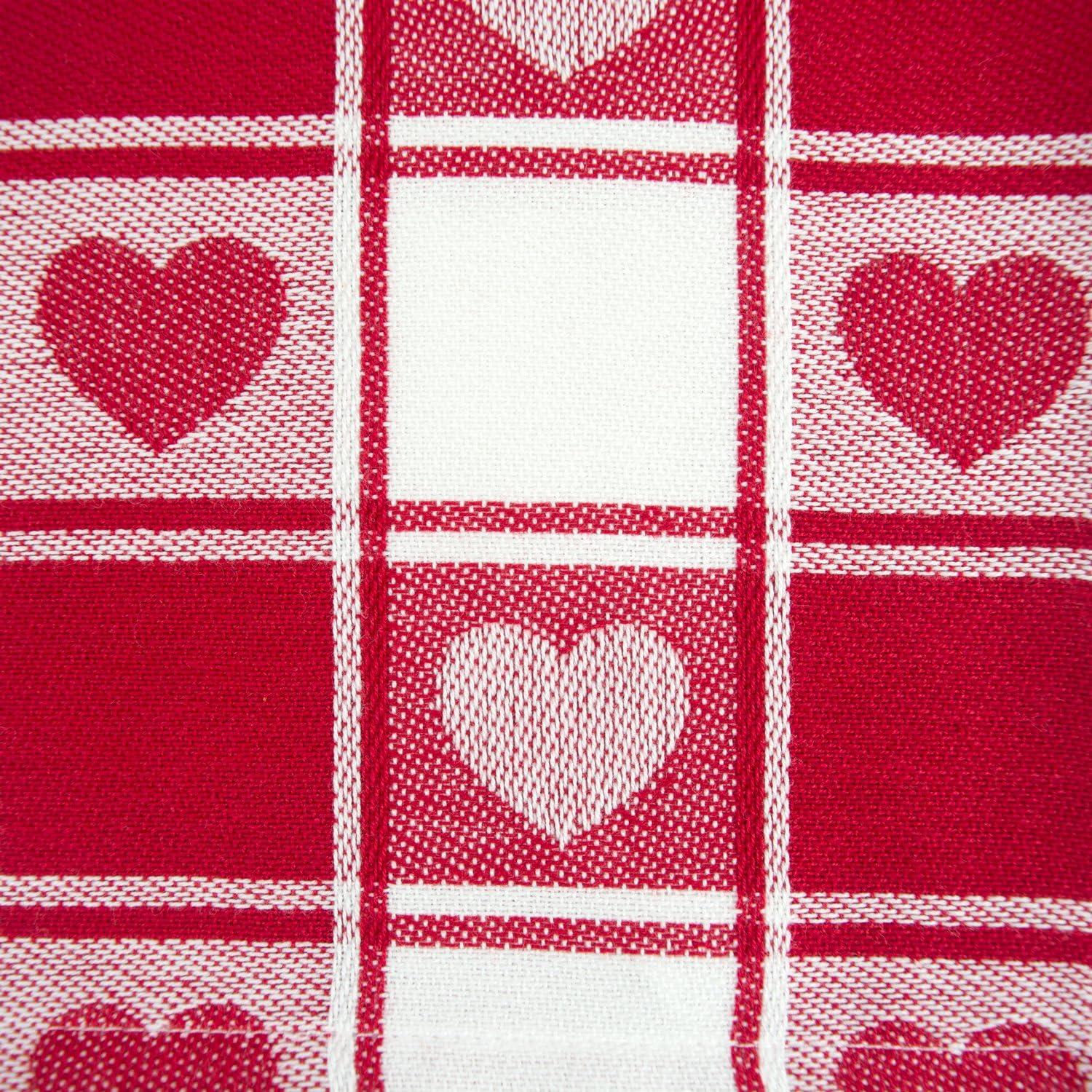 imageDII Valentines Day Tablecloth Check Collection Tablecloth 52x52 Checkered HeartsCheckered Heart