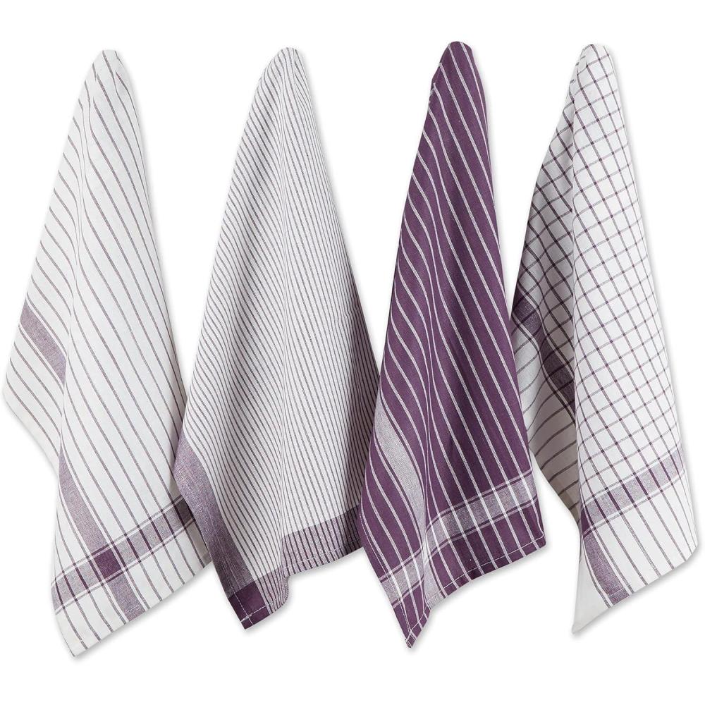 imageDII Everyday Basic Collection Woven Dishtowel Set 20x28 Red 8 PieceEggplant