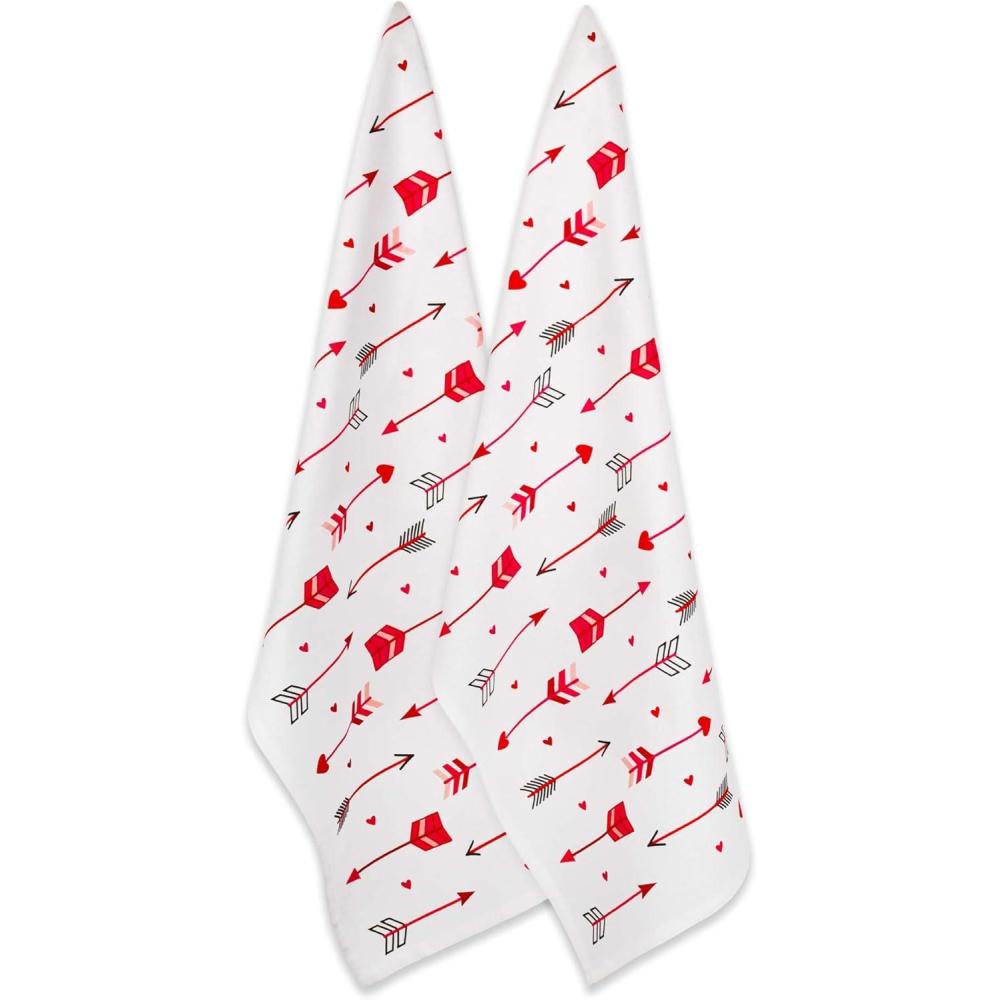 imageDII Valentines Day Collection Kitchen Dishtowel Set 18x28 Embellished Hearts 3 PieceArrow Collage