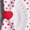 imageDII Decorative Unique Novelty Napkin Ring Set Valentines Day Red Heart 6 Count
