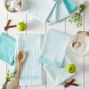 imageDII Everyday Basic Collection Woven Dishtowel Set 20x28 Red 8 PieceAqua