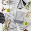 imageDII Everyday Basic Collection Woven Dishtowel Set 20x28 Red 8 PieceBlack