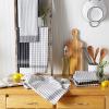 imageDII Everyday Basic Collection Woven Dishtowel Set 20x28 Red 8 PieceBlack