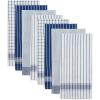 imageDII Everyday Basic Collection Woven Dishtowel Set 20x28 Red 8 PieceNautical Blue