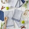 imageDII Everyday Basic Collection Woven Dishtowel Set 20x28 Red 8 PieceNautical Blue