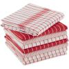 imageDII Everyday Basic Collection Woven Dishtowel Set 20x28 Red 8 PieceRed