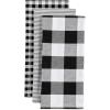 imageDII Gingham Check Kitchen Collection Pink Dishtowel SetBlack