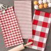 imageDII Gingham Check Kitchen Collection Pink Dishtowel SetRed