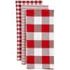 imageDII Gingham Check Kitchen Collection Pink Dishtowel SetRed