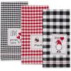 imageDII Valentines Day Collection Kitchen Dishtowel Set 18x28 Embellished Hearts 3 PieceLove Grows Here Gingham