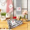 imageDII Valentines Day Collection Kitchen Dishtowel Set 18x28 Embellished Hearts 3 PieceLove Grows Here Gingham
