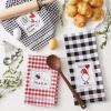 imageDII Valentines Day Collection Kitchen Dishtowel Set 18x28 Embellished Hearts 3 PieceLove Grows Here Gingham