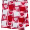 imageDII Valentines Day Collection Napkin Set 20x20 Checkered Heart 6 PieceCheckered Heart