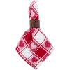 imageDII Valentines Day Collection Napkin Set 20x20 Checkered Heart 6 PieceCheckered Heart