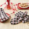 imageDII Valentines Day Collection Napkin Set 20x20 Checkered Heart 6 PieceDobby Hearts Check