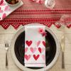 imageDII Valentines Day Collection Napkin Set 20x20 Checkered Heart 6 PieceTwo Hearts