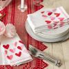 imageDII Valentines Day Collection Napkin Set 20x20 Checkered Heart 6 PieceTwo Hearts