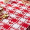 imageDII Valentines Day Tablecloth Check Collection Tablecloth 52x52 Checkered HeartsCheckered Heart