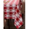 imageDII Valentines Day Tablecloth Check Collection Tablecloth 52x52 Checkered HeartsCheckered Heart