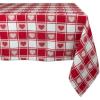 imageDII Valentines Day Tablecloth Check Collection Tablecloth 52x52 Checkered HeartsCheckered Heart