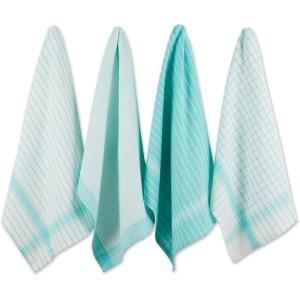imageDII Everyday Basic Collection Woven Dishtowel Set 20x28 Red 8 PieceAqua