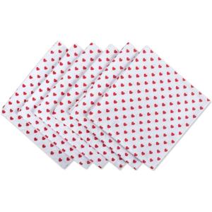 imageDII Valentines Day Collection Napkin Set 20x20 Checkered Heart 6 PieceLittle Hearts
