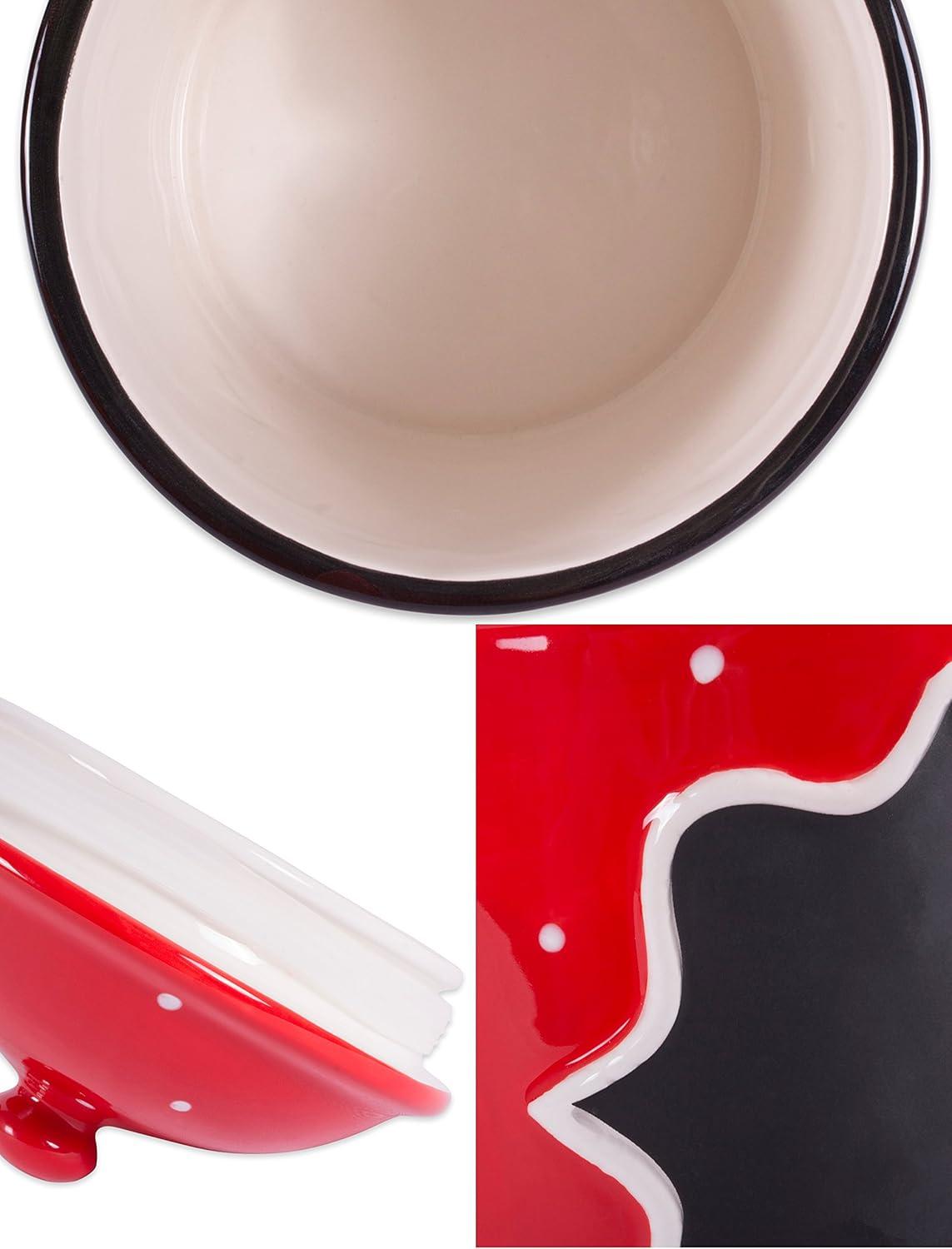 imageDII Ceramic Farmhouse Chic PolkaDot Kitchen CanisterContainer Organize Your Kitchen Countertops Cupboards or Pantry Small RedRed