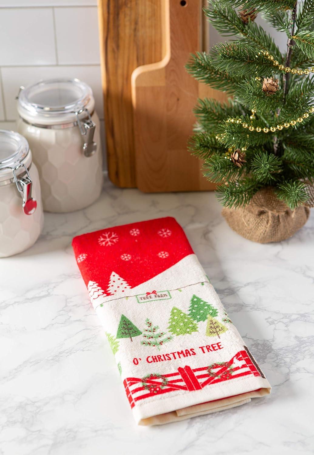 imageDII Christmas Fun Collection Printed Dishtowel Set 18x28 North Pole 3 PieceTree Farm