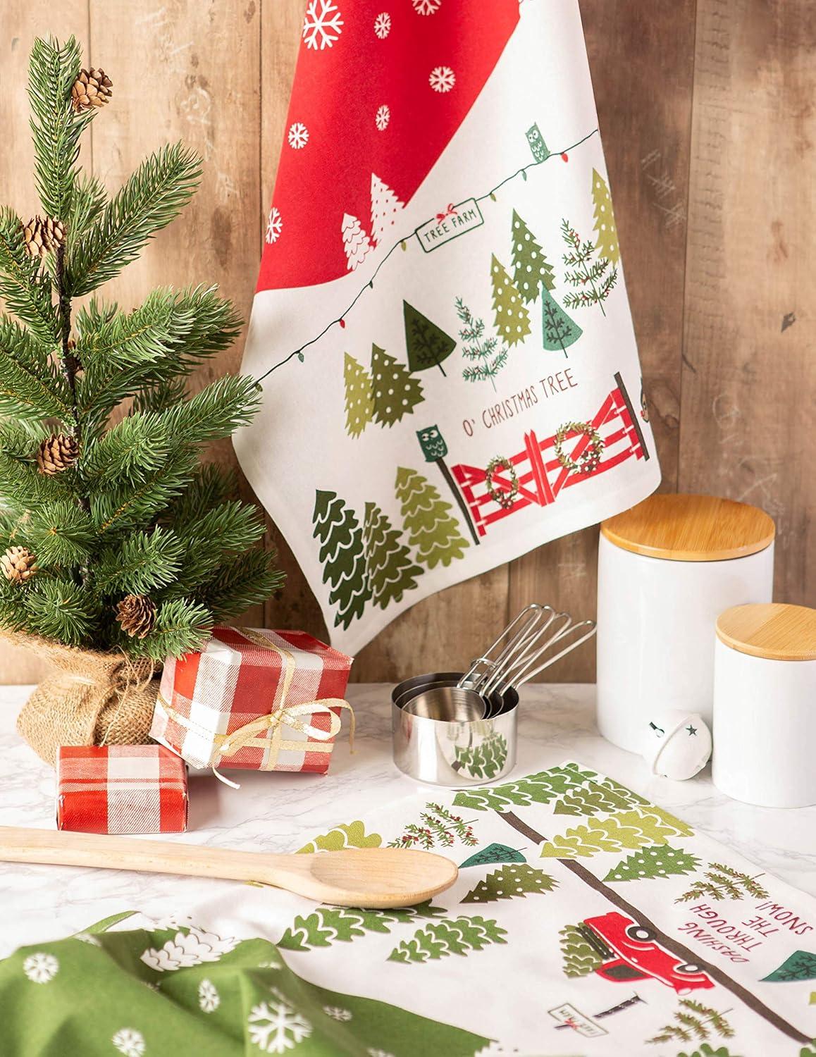 imageDII Christmas Fun Collection Printed Dishtowel Set 18x28 North Pole 3 PieceTree Farm