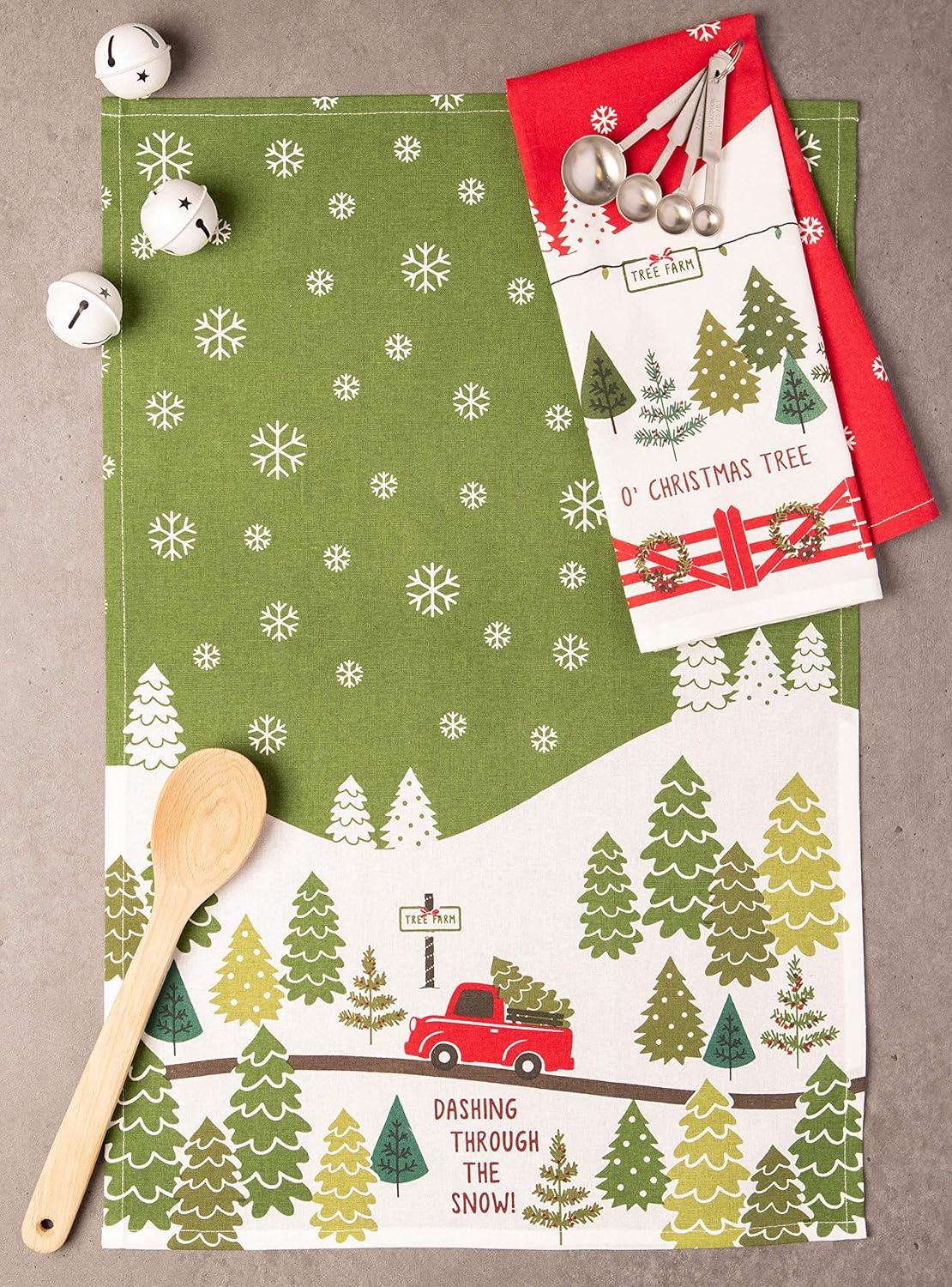 imageDII Christmas Fun Collection Printed Dishtowel Set 18x28 North Pole 3 PieceTree Farm