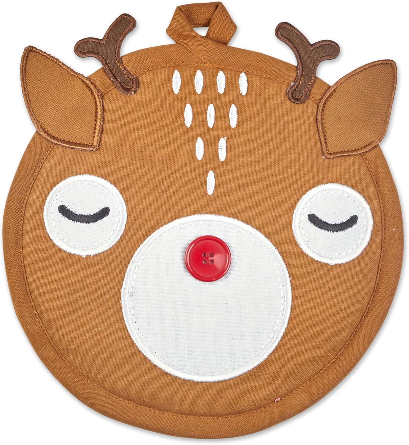 imageDII Christmas Kitchen Accessories ampamp Dcor Gift Set Pot Holder ampamp Dish Towels O Christmas Tree 3 PieceRudy Reindeer