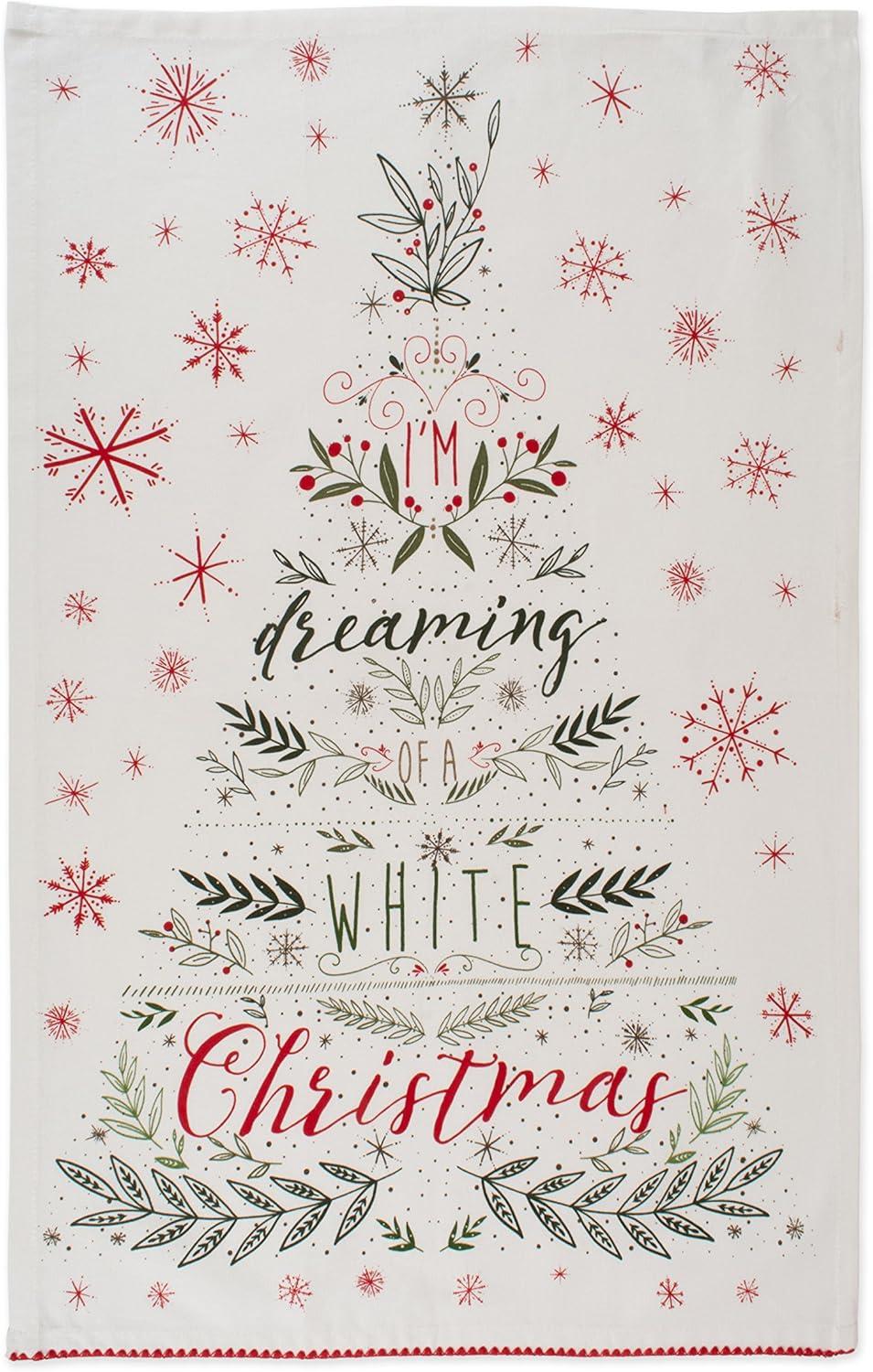 imageDII Christmas Kitchen Towel Set Floral Tea Towels for Baking Cleaning Entertainment ampamp Cooking 18x28 Woodland Holiday 2 PieceNoel