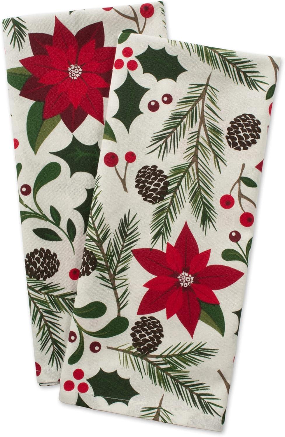 imageDII Christmas Kitchen Towel Set Floral Tea Towels for Baking Cleaning Entertainment ampamp Cooking 18x28 Woodland Holiday 2 PieceWoodland Holiday