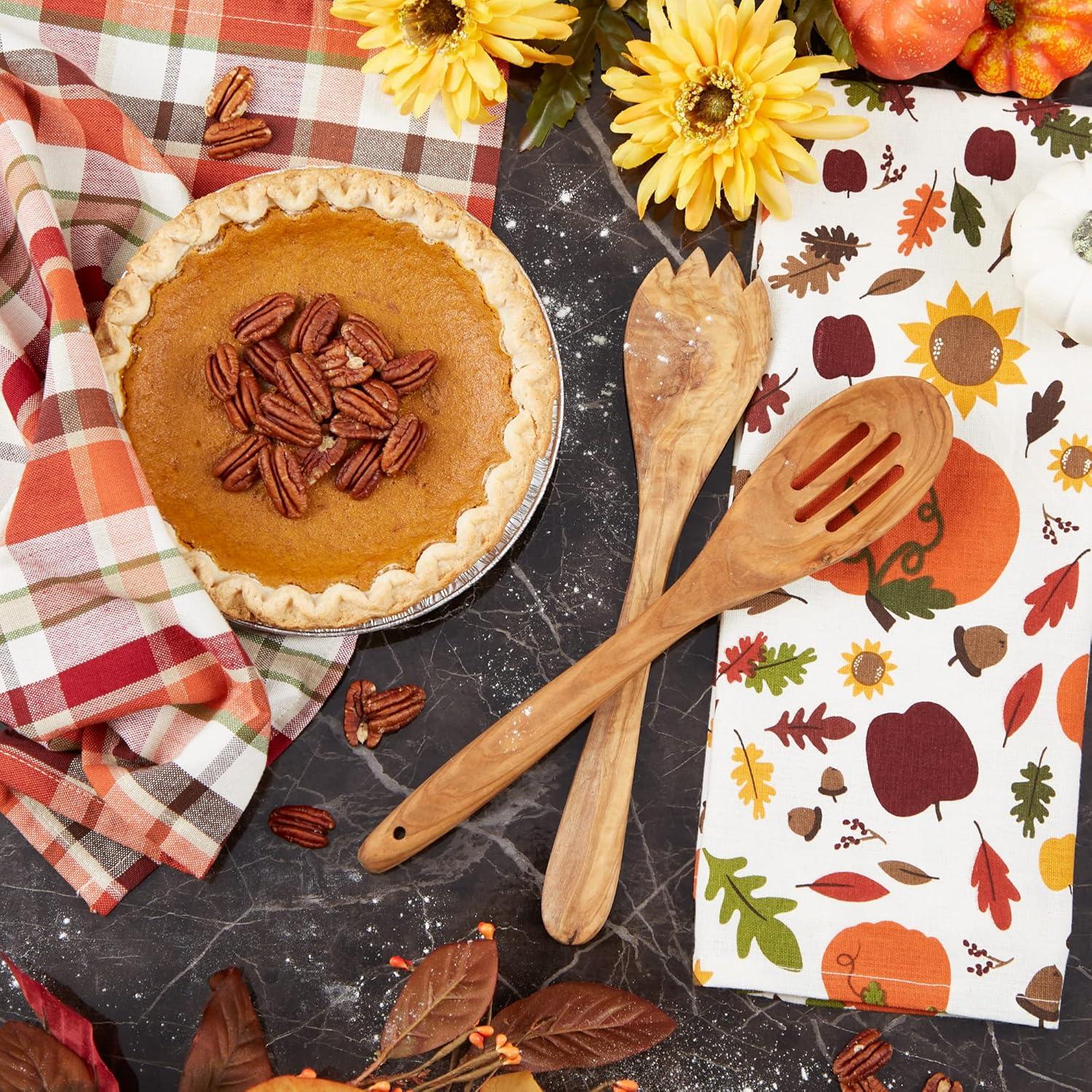 imageDII Fall Basics Kitchen Dishtowel Collection Printed ampamp Plaid Fall Dish Towel Set 18x28 Be Thankful Plaid 2 CountPumpkin Spice