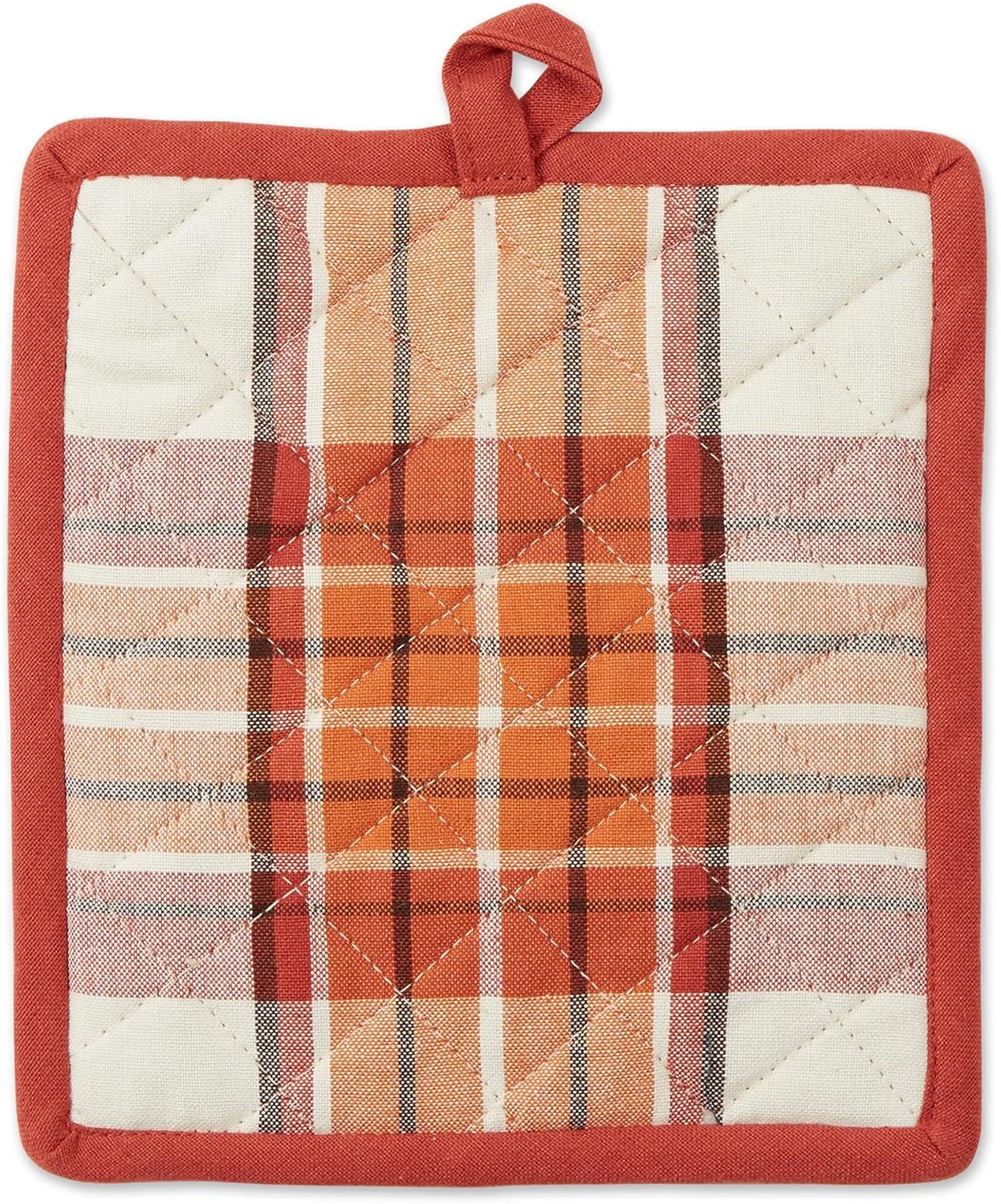 imageDII Fall Kitchen Dcor Collection Dish Towel ampamp Potholder Hostess Gift Set Pumpkin Lady 3 PiecePumpkin Patch