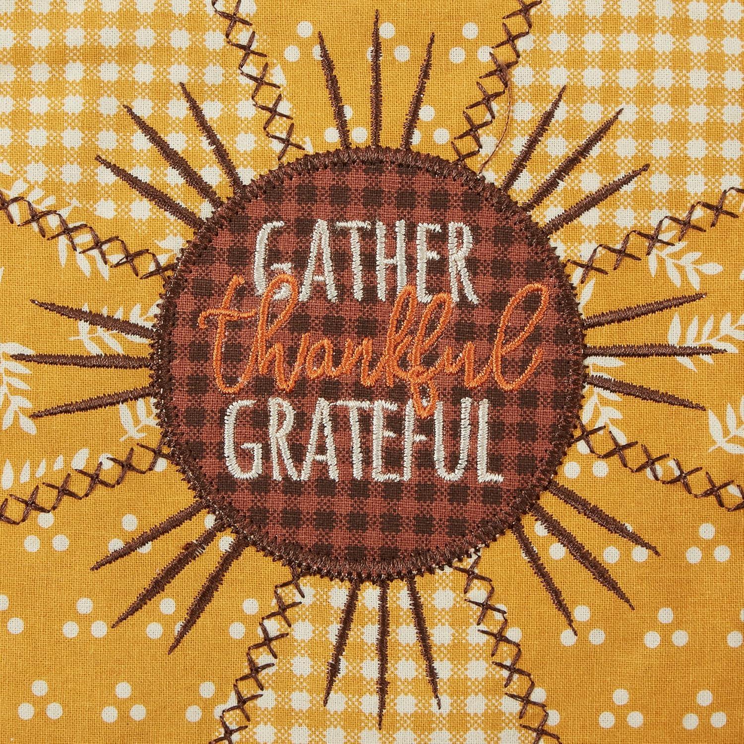 imageDII Fall Kitchen Dcor Collection Dish Towel ampamp Potholder Hostess Gift Set Pumpkin Lady 3 PieceSunflowersOrange Buffalo Check