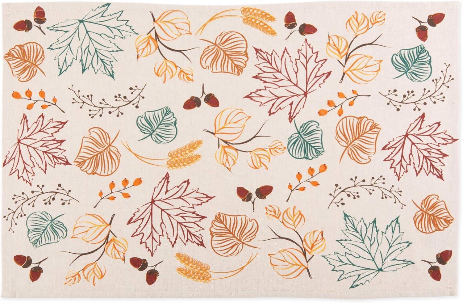 imageDII Fall Kitchen Towels for Kitchen Decorative Cotton Dish Towel Set 18x28 Grateful Heart 2 CountAutumn Leaves