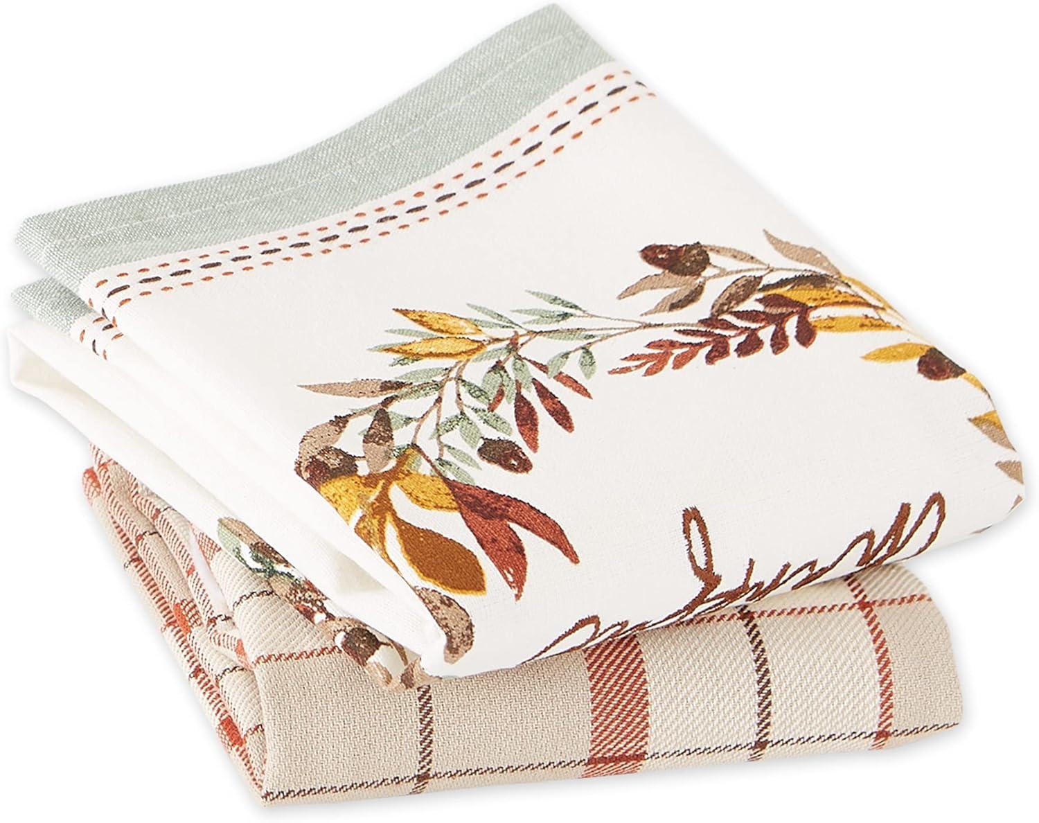imageDII Fall Kitchen Towels for Kitchen Decorative Cotton Dish Towel Set 18x28 Grateful Heart 2 CountThankful Autumn