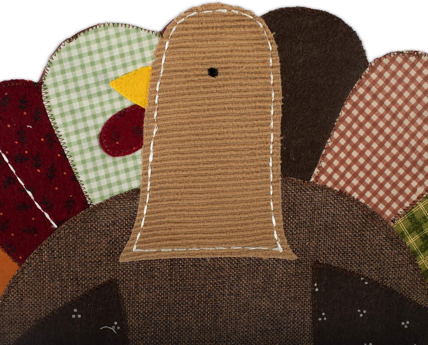 imageDII Fall Table Decorations Thanksgiving Placemat Set 14x19 Embroidered Turkey 4 CountEmbroidered Turkey