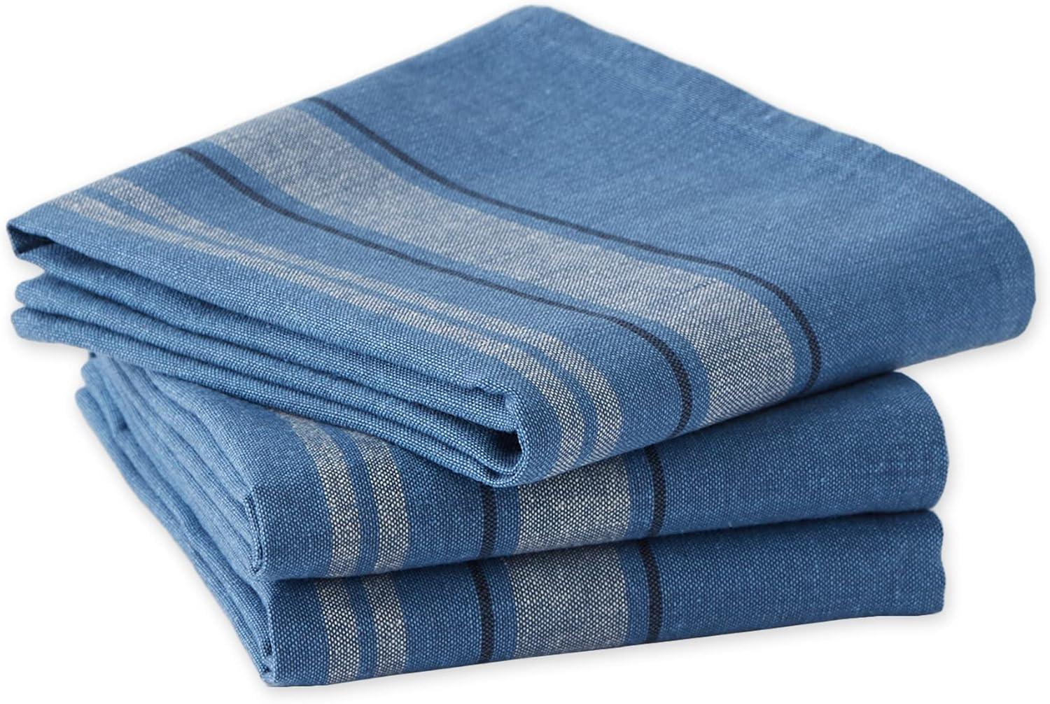 imageDII French Stripe Dishtowels Kitchen Collection 20 x 30 Set of 3 Chambray BlueChambray Blue